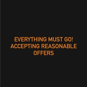 All items must be sold!